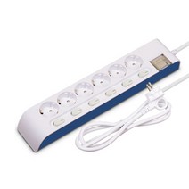 하이탭 디자인 안전 개별 스위치 멀티탭 6구 16A HIPMP-6, 3m, 1개