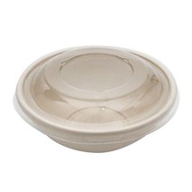 더담다 크라프트 펄프 다용도 원형볼 1000ml + 뚜껑 세트, 75세트