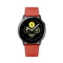 코쿼드 갤럭시 액티브 1/2/워치3/워치4/워치4클래식 20mm 시계줄 럭스 레더밴드 (40/41/42mm 호환 가능), 만다린오렌지, 1개