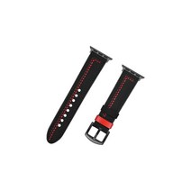비쉐르 애플워치 3/4/5 엘라인 레더 밴드 (38/40mm 호환 가능), 블랙, 1개
