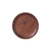 윰스 프리미엄 호두나무 원형 미니 우드트레이, 혼합색상, 1개