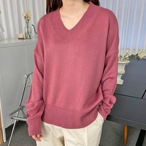 제이에이치스타일 여성용 데일리 브이넥 니트 ITROK202