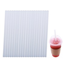 PLA 벌크 빨대 화이트 쉐이크 0.9 x 21 cm, 150개입, 1개