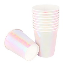 메탈릭 파티컵 홀로그램 화이트 240ml, 3박스