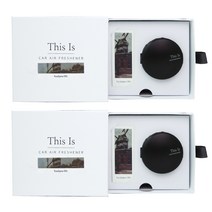 디스이즈 메탈 차량용 방향제 블랙 + 리필액 15ml + 향 펠트 + 논슬립패드, 1개입, 2세트, 유칼립투스스파