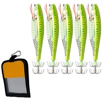 히트몬스터 수평 레이저에기 11g x 5p + 파우치 47g 세트, 라임