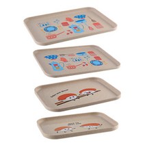 마켓감성 주방 트레이 4종세트, 큐트