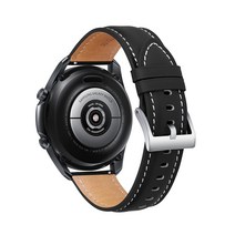 하마테 갤럭시워치5 워치4 워치4 41mm 액티브 1 2 기어S2 호환 스티치 가죽스트랩 20mm, 블랙, 1개