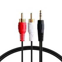 애니포트 2R1ST 케이블 스테레오 3.5mm to 2RCA 3m 4p, AP-2R1ST030, 혼합색상