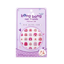 봉봉프랜즈 네일프랜즈봉봉 8세 이상 주니어용 붙이는 매니큐어, 스트로베리밀크, 1개