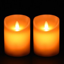 파티해 LED 양초 건전지형 소, 2개