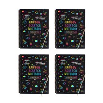 아이비스 레인보우 스크래치북 SP09656 4p + 나무펜 4p, 190 x 260 mm, 16매