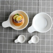 레겐보겐 퓨어화이트 손잡이 그라탕기 + 소스볼 세트, 화이트, 2세트