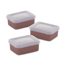 리본제이 라잇미 실리콘 밀폐용기, 소, 150ml, 3개