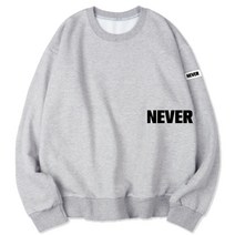 벤힛 NEVER 세미 오버핏 특양면 빅사이즈 맨투맨