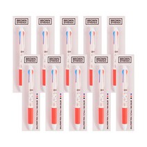 라인프렌즈 브라운앤프렌즈 3색 볼펜 2탄 0.7mm, 코니, 10개