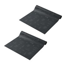 윰스 프린팅 주방 서랍 다용도 선반 매트 2p, 그릿