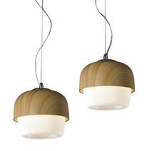 샛별하우스 도토리 LED 2등 펜던트, 혼합색상