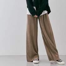 공블리 여성용 손쉽게 잘라 입는 플리츠 루즈 와이드 팬츠 CSP1120