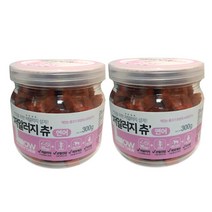 우리주 저알러지 츄 강아지 간식 300g, 연어, 2개