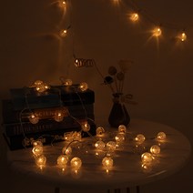 21세기트랜드 USB 건전지 겸용 리모컨 유리알 전구 50구, 황색