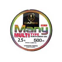 카포스 매니 멀티타입 모노필라멘트 루어 원줄 500m, 멀티컬러
