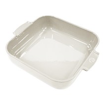 PEUGEOT 아폴리아 세라믹 정사각 베이커 오븐접시 36cm, 크림, 1개