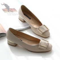 멜팅나인 여성용 금장포인트 SB마인로우금장A 사각굽 단화