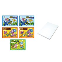 희망노트 귀여운 공룡 스케치북 랜덤발송 15매 x 5p + 도화지 8절 130g 125p 세트, 스케치북(250 x 345 mm), 도화지(8절), 1세트