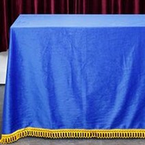 행사용 벨벳 수실 테이블보 wn80001, 블루