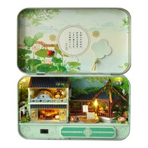 꼬미딜 여름 풍경 박스형 미니어처하우스 DIY 키트 + 제작도구, 혼합색상