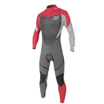 Mission 남성 서핑슈트 등지퍼 5mm, Red