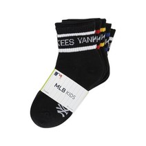 MLB 아동용 목 투톤 라인 중목 양말 5족