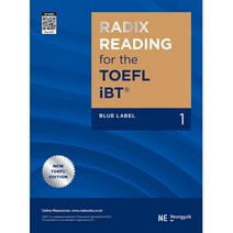 RADIX READING for the TOEFL iBT Blue Label 1, 능률교육