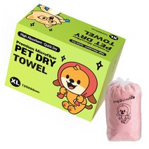 독키호테 초극세사 반려동물 드라이 가운, 핑크