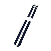 스마트워치 2피스 나토밴드 22mm, NAVY + WHITE, 1개