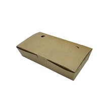 무지팩 크라프트 종이 도시락 중 185 x 90 x 40 mm, 1개입, 600개