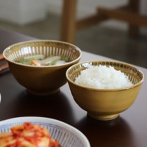 도트라인 도자기 공기대접 2p 세트, 브라운, 밥공기 + 국대접