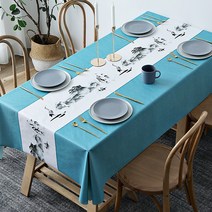 알럽홈 전통패턴 방수패브릭 식탁보, Type18, 140 x 140 cm