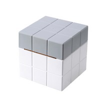 제이씨피 루빅스 큐브 롤 티슈 케이스, 그레이, 1개