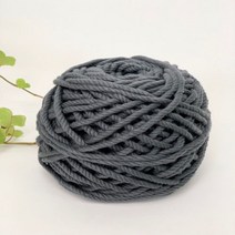 라무통위빙 컬러볼사 면로프 뜨개실, 시크그레이, 71m