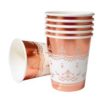 와우파티코리아 클래식컵 메탈릭로즈골드 240ml, 6개입, 5세트