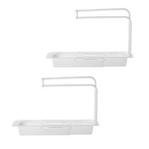 그뤠잇맘 싱크대 수세미 거치대, 화이트, 2개