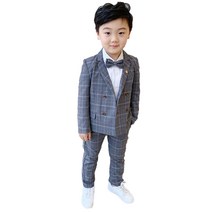 엣지랜드 남아용 체크 투버튼 정장 4종 세트