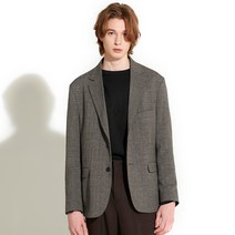 지플리시 남성용 세미오버핏 싱글 체크 블레이저