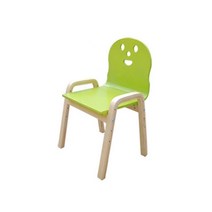 토리 4단계 높이 조절 원목 어린이 오리지널 의자, 연두