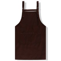 심플 무지 버클 데일리 작업복 방수 주방 앞치마, 브라운, 1개