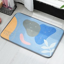 블루리 내츄럴 미끄럼방지 욕실 주방 매트, H