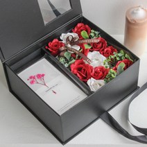 휴드 행복가득 비누꽃 용돈박스, 레드