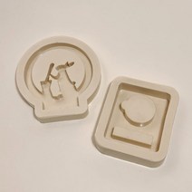 한가위 달토끼 석고방향제 티라이트 실리콘몰드 2종 세트